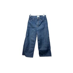 NWOT Frame Le Italian Wide Leg High Rise Dark Blue Jeans Women's 25 US